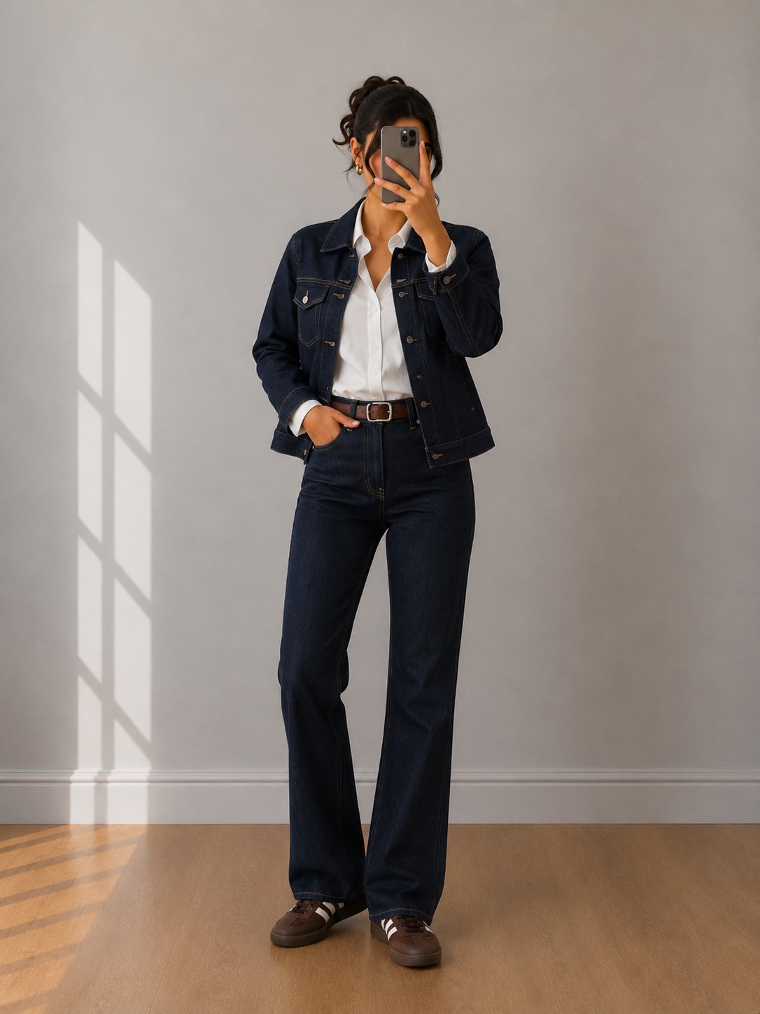 oldmoney collection straight flare ladies denim