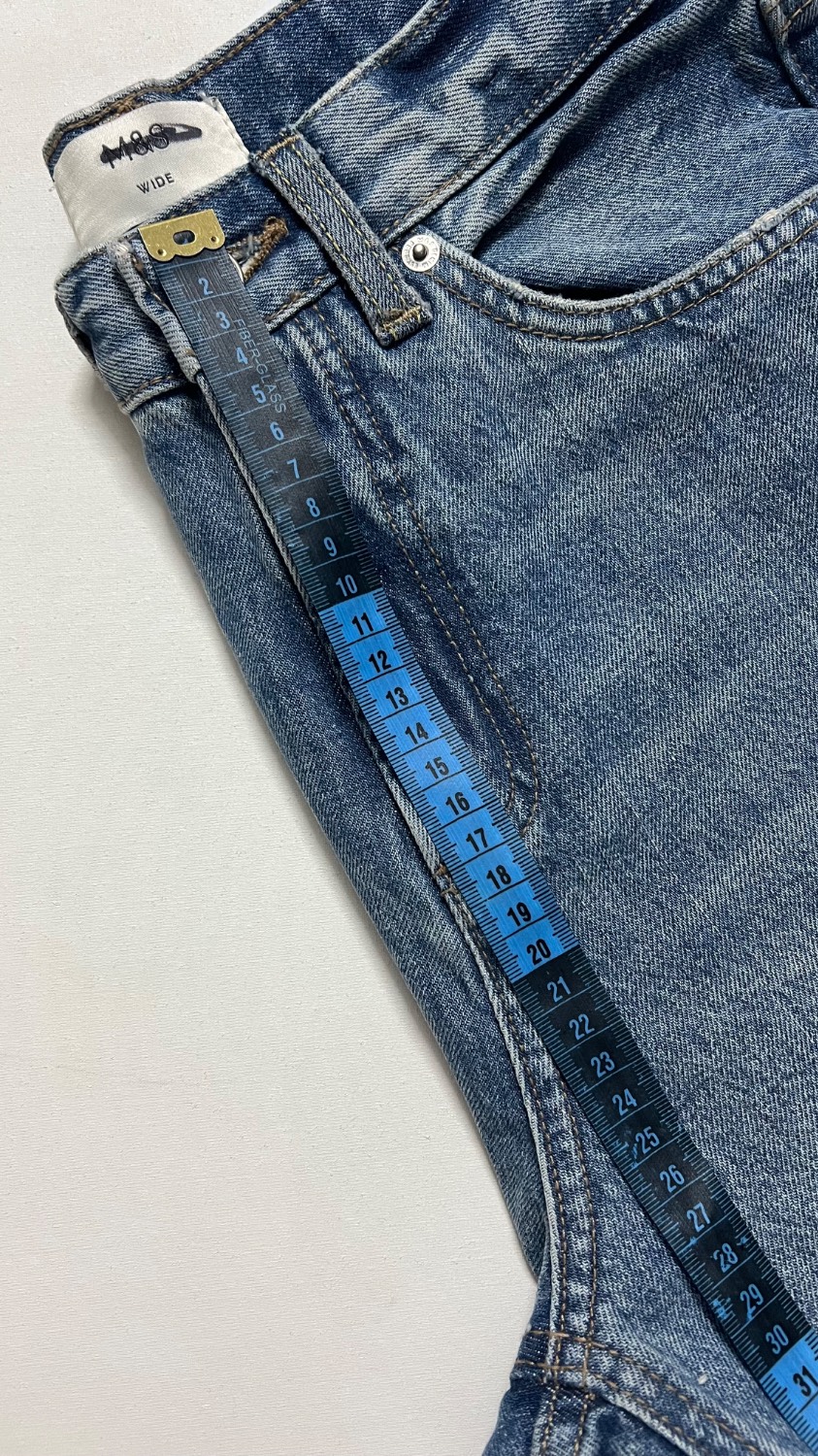 شلوار جین واید لگ مدل پاکتی زنانه MAHVAN | Original Premium Denim