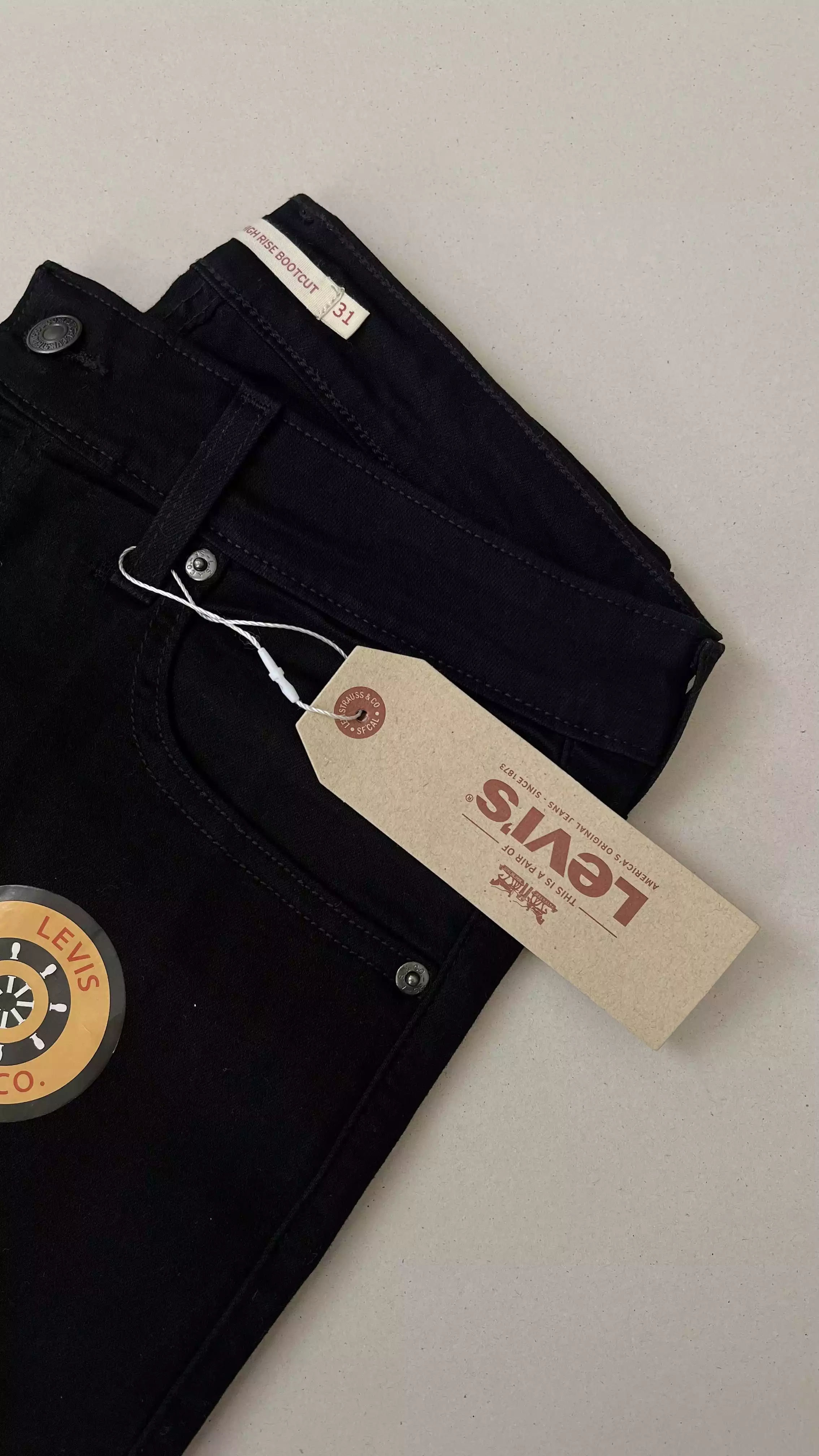   levis Collection — Wide black bootcut Leg Denim Jeans