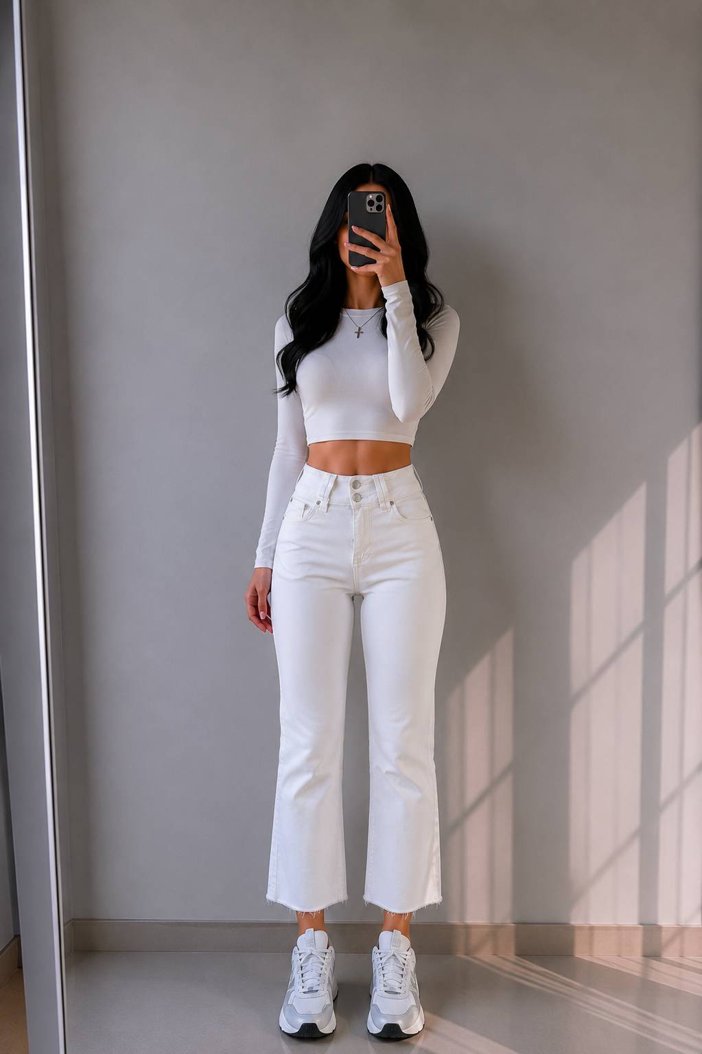    BLINDATE Collection (white)—Drift flare Denim 