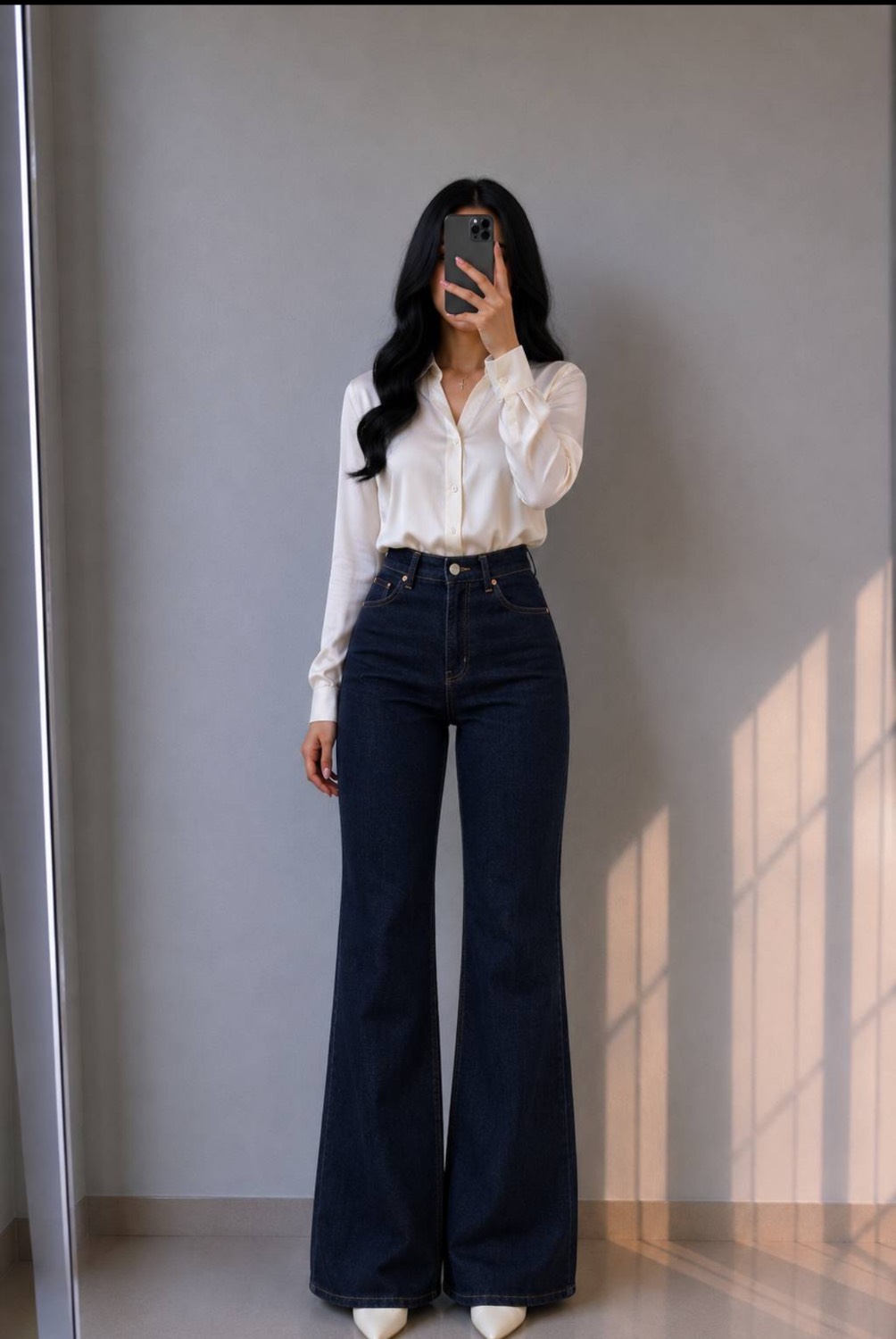 BOOTCUT/سرمه ای شست خام